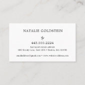 Marble Black en Gold Scissors Haarstylist Visitekaartje (Achterkant)