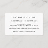 Marble Black en Gold Scissors Salon Loyalty Kaart Visitekaartje (Achterkant)