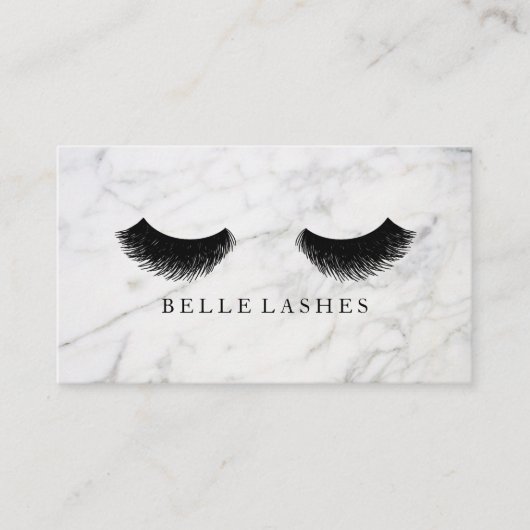 Marble Black Eyelash Luxury Beauty Visitekaartje (Voorkant)