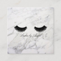 Marble Black Eyelash Luxury Beauty Visitekaartje