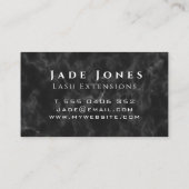 Marble Black Gold Blue Lashes Beauty make up Visitekaartje (Achterkant)