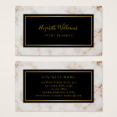 Marble Black Gold Event Planner Visitekaartje (Voorkant /achterkant)