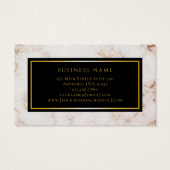 Marble Black Gold Event Planner Visitekaartje (Achterkant)