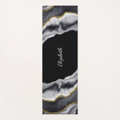 Marble Black Gold Personalize Yogamat (Voorkant)