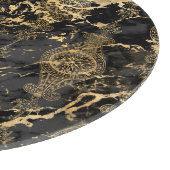 MARBLE BLACK GOLD  TRAY CUTON BOARD SNIJPLANK (Hoek)