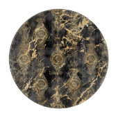 MARBLE BLACK GOLD  TRAY CUTON BOARD SNIJPLANK (Voorkant)