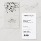 MARBLE BLACK LOTUS SIMPLE REIKI SPIRITUEEL HEALER VISITEKAARTJE (Voorkant / Achterkant)