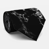 Marble Black Neck Tie Stropdas (Opgerold)