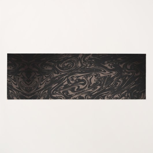 Marble Black Swirl Yogamat (Voorkant (horizontaal))