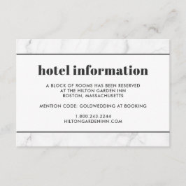 Marble Black & White Wedding Hotel Travel Kaart