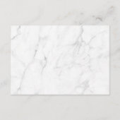 Marble Black & White Wedding Hotel Travel Kaart (Achterkant)