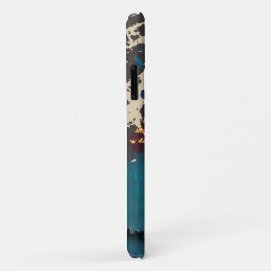 Marble Blauwgroen Gold Black Waterverf Naam Monogr Case-Mate iPhone Case (Achterkant/rechts)