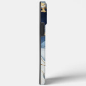 Marble Blue&Gold uw reis, uw regels Case-Mate iPhone Case (Achterkant / Rechts)