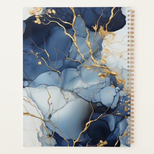 Marble Blue&Gold uw reis, uw regels Planner (Achterkant)