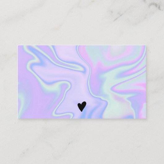 Marble Blue paars bedankt dat je verliefd bent gew Visitekaartje (Achterkant)