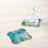 Marble Blue Paarse Bewerk je eigen bedankje Kartonnen Onderzetters (Insitu)