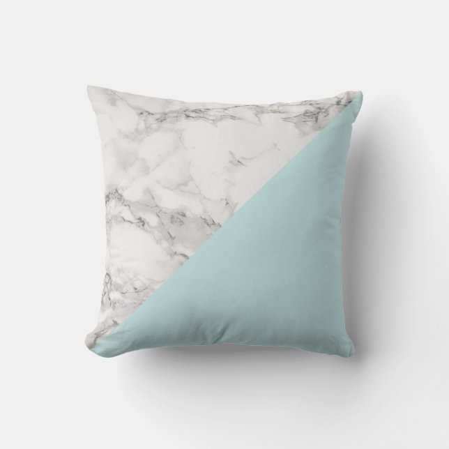 Marble Blue Pillow Kussen (Voorkant)