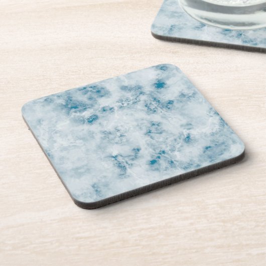 Marble Blue Texture Background Bier Onderzetter (Linkerzijde)