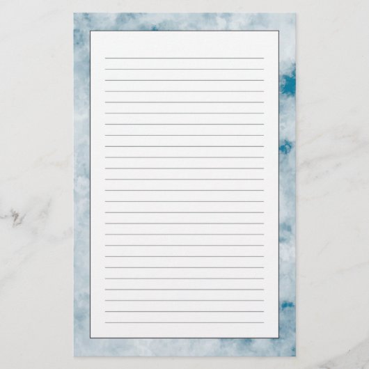 Marble Blue Texture Background Briefpapier (Voorkant)