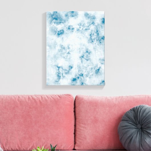 Marble Blue Texture Background Canvas Afdruk (Insitu (Woonkamer))