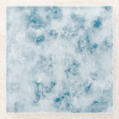 Marble Blue Texture Background Glazen Onderzetter (Voorkant)