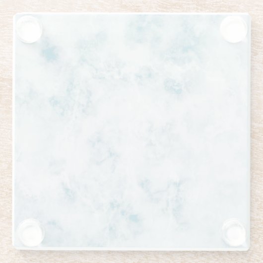 Marble Blue Texture Background Glazen Onderzetter (Achterkant)