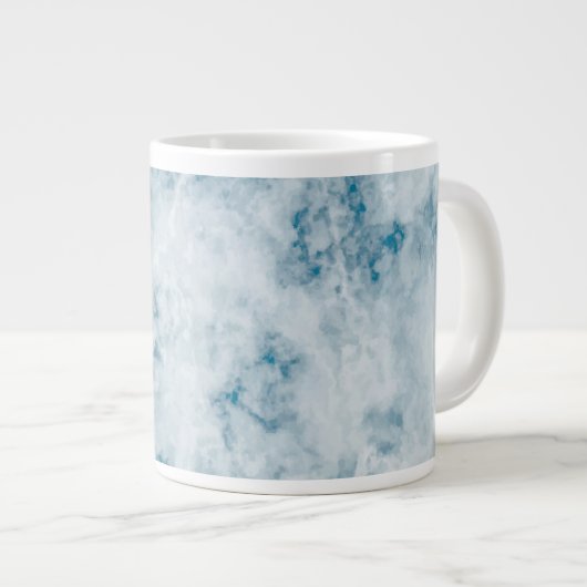 Marble Blue Texture Background Grote Koffiekop (Voorkant rechts)