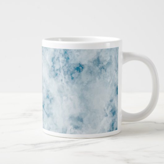 Marble Blue Texture Background Grote Koffiekop (Rechts)