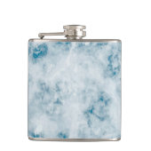 Marble Blue Texture Background Heupfles (Voorkant)