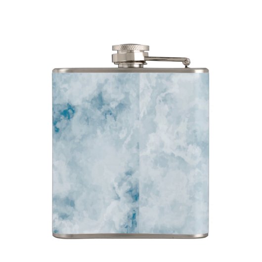 Marble Blue Texture Background Heupfles (Achterkant)