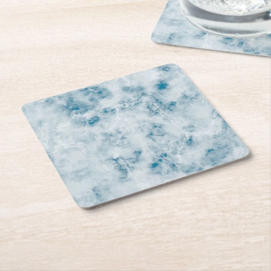 Marble Blue Texture Background Kartonnen Onderzetters (Schuin)