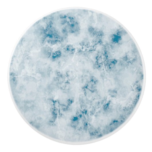 Marble Blue Texture Background Keramische Knop (Voorkant)