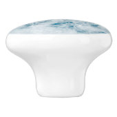 Marble Blue Texture Background Keramische Knop (Zijkant)