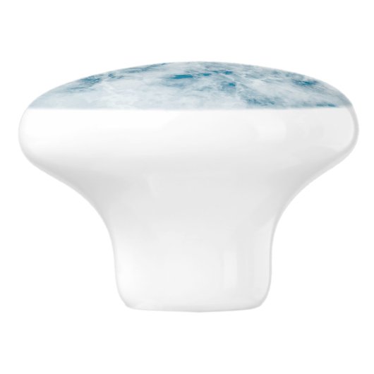 Marble Blue Texture Background Keramische Knop (Zijkant)