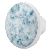 Marble Blue Texture Background Keramische Knop (Rechts)