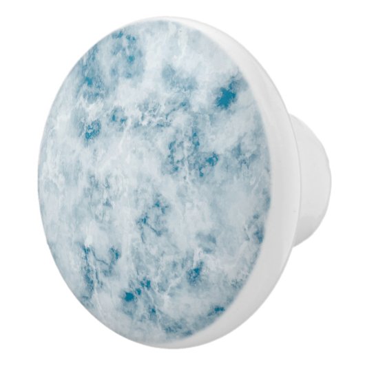 Marble Blue Texture Background Keramische Knop (Rechts)