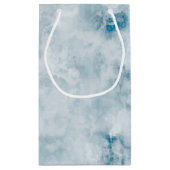 Marble Blue Texture Background Klein Cadeauzakje (Achterkant)