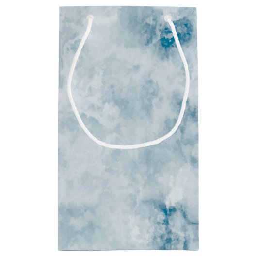 Marble Blue Texture Background Klein Cadeauzakje (Achterkant)