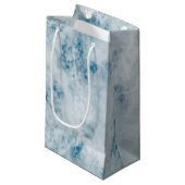 Marble Blue Texture Background Klein Cadeauzakje (Voorkant Gekanteld)