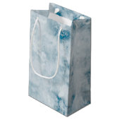 Marble Blue Texture Background Klein Cadeauzakje (Achterkant Gekanteld)