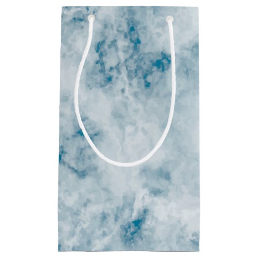 Marble Blue Texture Background Klein Cadeauzakje (Voorkant)