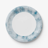Marble Blue Texture Background Papieren Bordje (Voorkant)