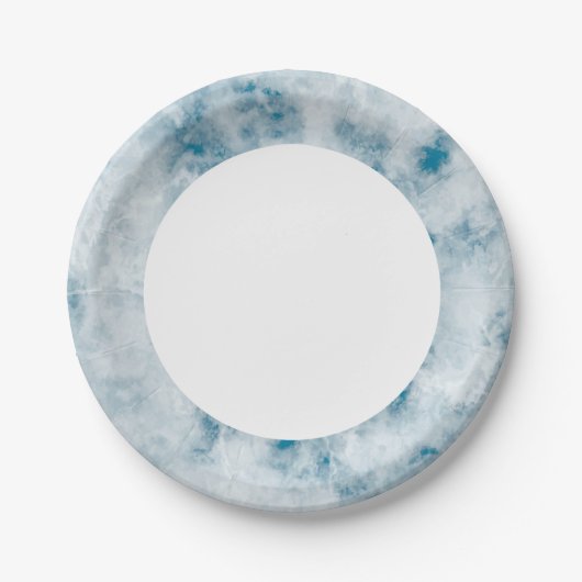 Marble Blue Texture Background Papieren Bordje (Voorkant)