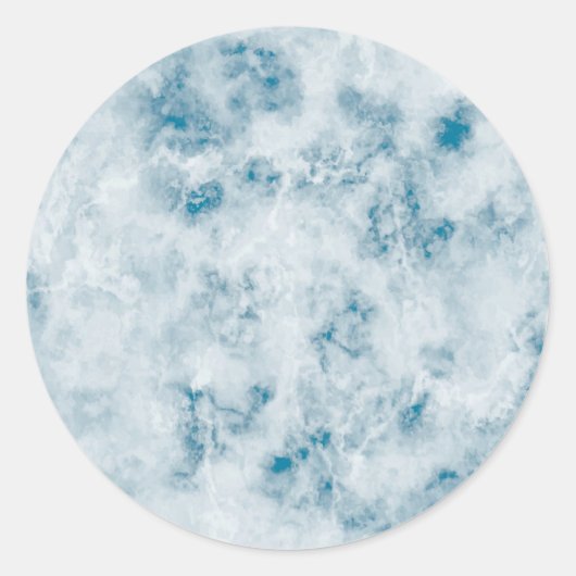 Marble Blue Texture Background Ronde Sticker (Voorkant)