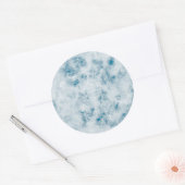Marble Blue Texture Background Ronde Sticker (Envelop)