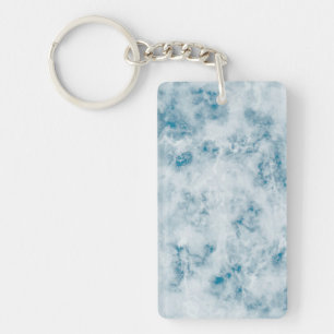 Marble Blue Texture Background Sleutelhanger