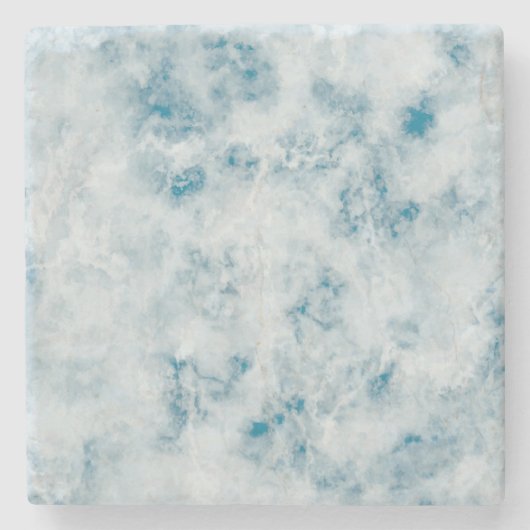 Marble Blue Texture Background Stenen Onderzetter (Voorkant)