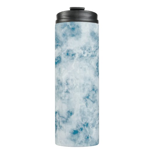 Marble Blue Texture Background Thermosbeker (Voorkant)