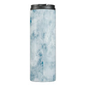 Marble Blue Texture Background Thermosbeker (Achterkant)