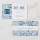 Marble Blue Texture Background Visitekaartje (Voorkant / Achterkant)